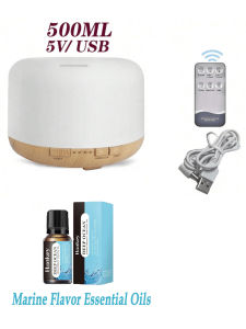 Essential Oil Diffuser 500ml Ultrasonic Aromatherapy Humidifier with Remote Control 7 LED Colors Timer & Auto-Off Large Room