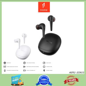1More Aero ES903 Bluetooth Wireless Earphones 5.2 360 ° 42dB ANC Hybrid Space Audio Earphones with Intelligent Noise Cancellation DLC Dynamic Controller 6 Microphone TWS Wireless Fast Charging