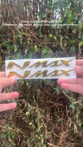2PCS Emblem Stiker Sticker Motor Yamaha Logo NMAX N Max Sepasang Chrome Emas Hitam Soft PVC Timbul