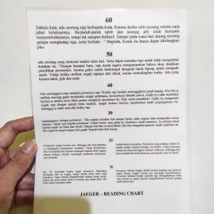 Kartu Jaeger Reading Card Jaeger Card Jarak Baca Dekat SUDAH LAMINATING