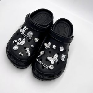 15 cái/bộ CROCS jibbitz Charms Phụ Kiện Giày Baroque kim cương pha lê ngọc trai bướm Giày chuỗi Handmade Trang trí thời trang khóa giày cho CROCS