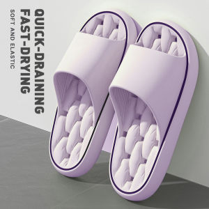 Summer Adults Comfort Leaky Slippers Women Breathable Shower Sandals Men Quick-Drying Slides Couple Non-slip Flip Flop EVA Shoes