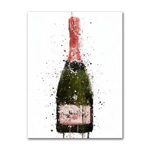BILIBILI | Abstract Graffiti Luxury Champagne Bottle Posters Canvas Painting Fashion Wall Art For Modern Living Room Home Decoration