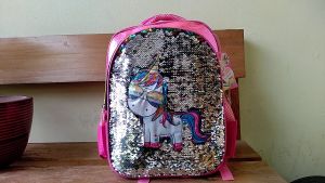 Tas Sekolah Anak TK SD Tas Ransel Perempuan Sequin Import