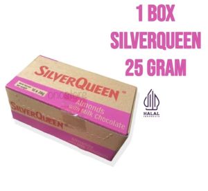 Promo Silverqueen coklat 22gram almond mede fruit nut 1 box (10ps)