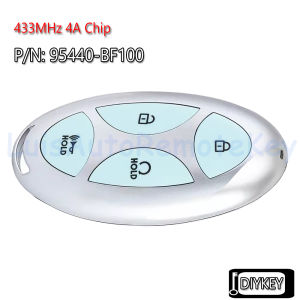 4 Buttons Smart Remote Car Key Fob 433MHz 4A Chip for Hyundai Kona 2023 2024 2025 FCC ID: TQ8-FOB-4F61M43 P/N: 95440-BF100