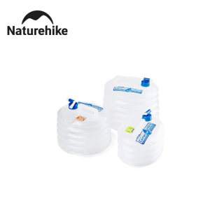 NatureHike 5L/10L/15L PE Food Grade Collapsible Water Bucket Folding water containers with tap outdoor picnic hiking Camping Accessories