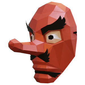 Trang Phục Biểu Diễn Sân Khấu Sáng Tạo DIY Giấy Gấp Mặt Nạ Trời Sói Cho Nam Phụ Kiện Mặt Nạ Biểu Diễn Sân Khấu Hóa Trang Halloween