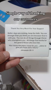 Thank You Card / Sticker with Inspiring Motivation Quote