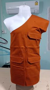 เสื้อ ผ้าพระ อังสะ 3 กระเป๋า ผ้ายีนส์ อังษะ เสื้อพระ ถวาย พระ สังฆภัณฑ์ (ร้านบุญพาสุข)