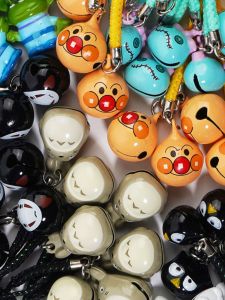 Cartoon Couple Keychain Car Key Pendant Totoro No Face Man Little Bell Shape Pendant Cinnamoroll Babycinnamoroll Mobile Phone Pendant