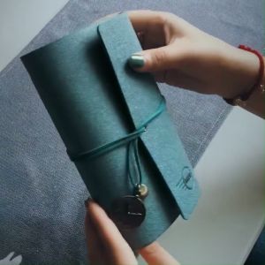 A6 Retro Binder Notebook Soft Pu Leather Travel Journal Notebook Loose-leaf Binder School Stationery 80Sheets 18.5x11.5CM