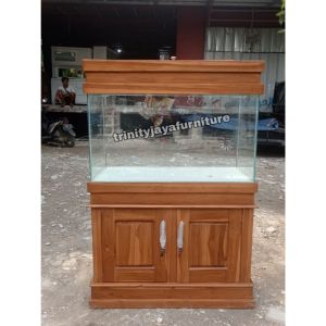 Meja Aquarium Beserta Aquarium Dan Tutup Tanpa Aksesoris/trinityjayafurniture