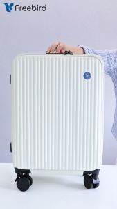 Freebird Front-Opening 20" Carry-On Luggage - TSA Lock Aluminum Frame Hard Case 360° Spinner Wheels Waterproof 10-Year Warranty