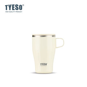 TYESO | Tyeso 400ml Coffee Mug with Handle Stainless Steel Insulated Portable Thermal Travel for Hot Cold Drinks Office Home Outdoor