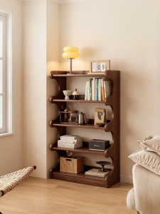 ZHUSHANXIA | Creative Solid Wood Bookshelf Narrow Edge Display Shelf