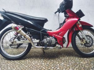 Knalpot Racing Akra Botol Motor Jupiter z Supra Kharisma Shogun Smash Revo
