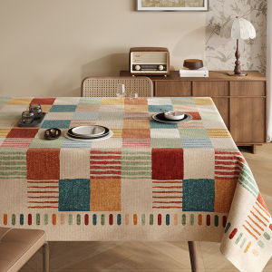 BULULOM | Waterproof & Oil Resistant Non-Washing French Vintage Luxury Cotton Linen Tablecloth