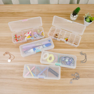 กล่องใส่ของ กล่องแบ่งช่อง มี 6 ช่อง พร้อมส่ง กล่องจัดระเบียบ พลาสติกใส ดีไซน์น่ารัก เก็บของได้หลายหลาย อเนกประสงค์สุดๆ OE Mart