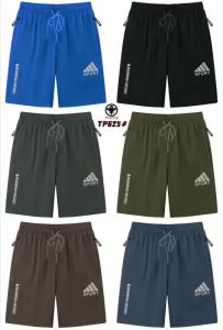 💥TP625#กางเกงขาสั้นผู้ชาย💥กางเกงกีฬาผ้าร่มปักโลโก้ มีกระเป๋าใช้งานได้จริงสองข้าง