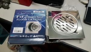 ECO YANG 6"X6" STAINLESS STEEL FLOOR GRATING /Perangkap LantaI