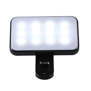 Rechargeable USB Mini Clip Selfie Fill Light 3 Brightness Modes Portable Lamp for Phone Laptop Video Shooting Lighting