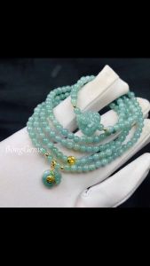 vòng tay nữ dáng chuỗi lam ngọc tự nhiên mix hồ ly chúa lam ngọc và charm túi tiền lam ngọc vip bọc vàng tây charm cầu kim tiền vàng tây vòng tay đá phong thủy trang sức thiết kế đủ hóa đơn thẻ bảo hành