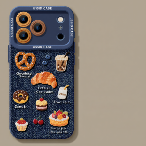 YOUSIDUN | Lace Denim & Silicone Womens Full Protection Phone Case