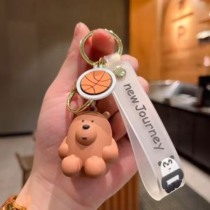Creative Panda Ice Bear Keychain Pendant Car Key Chain Ring Pendant Ornaments Small Gifts
