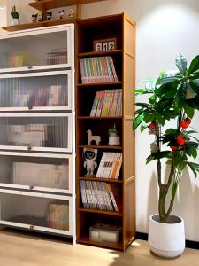 LACCOHUG Bamboo Bookcase 2/4/5/6 Layers Storage Living Room Household Small Bookcase Almari Buku 书柜