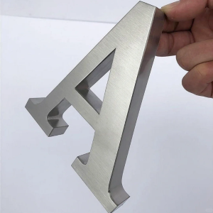 Custom Brushed Stainless Steel Electroplated Metal Letters Baking Paint Brass Sign 3D Titanium Letters for Storefront Billboard Signage