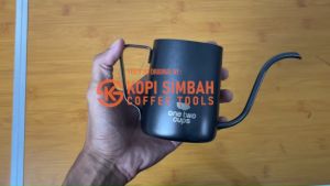 Gooseneck Drip Coffee Kettle V60 350 ml 600 ml Teko Kopi Leher Angsa Ketel Stainless Steel Hitam Pot Pour Over Coffee Manual Brew