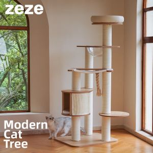 zeze | Space Capsule Integrated Cat Tree House Not Space-Consuming