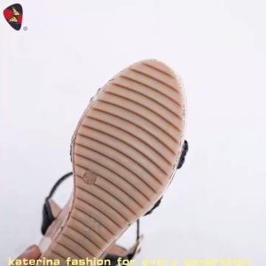 KATERINA FASHION Korean Braided Wedge Sandals For Women Adjustment Strap #7070