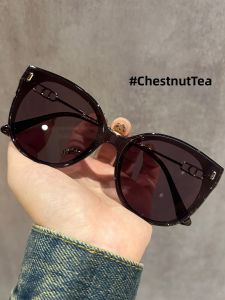 Schever | UV Protection Sea Driving Use Womens Cat-Eye Brown Sunglasses