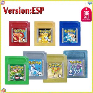 Bandai | GBC Pokemon 16 Bit Game Cartridge Set Multiple Colors Retro Toy Gift In Spain/English/Italy/German/French Versions