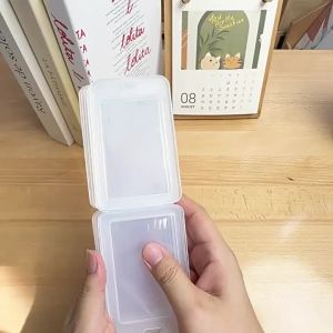 JCAC 10pcs Clear Candy Color ID Card Holder Student Bus Pass Access Badge Sleeve