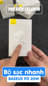 Bộ Sạc Nhanh Baseus Super Si PD 20W Chính Hãng ( Combo Củ & Cáp )