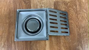 [HCM]Phễu thoát sàn KAG-TS80 inox 304 ga thoát sàn 10x10cm cho ống 60mm thoát sàn mặt sọc thoát nhanh chặn tóc tốt