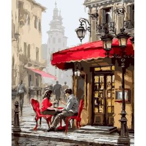 City Oil Painting By Numbers Scenery Adults DIY Kits Paint By Numbers On Canvas Landscape Frameless Home Decoration