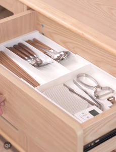 💟SOLUTION65💟 HIPS Expandable Drawer Organizer Trays Drawer Divider Organizers Box Cosmetics Organizer Trays Stationery Organizer Box Desk Drawer Organizer Trays Kitchen Drawer Organizers Trays Kitchen Utensils Sorting Trays Drawer Organizer Box