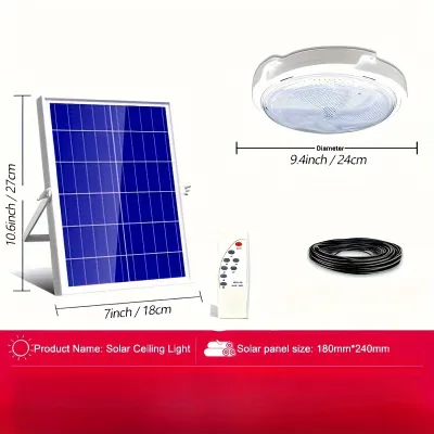 Powerful Indoor Solar Ceiling Light Outdoor Garden Pandent Light Solar-Power Lamp Corridor Light For Garden Decor Lighting