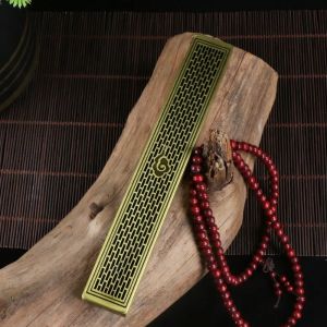 Antique Style Copper Alloy Incense Box Cloud Pattern Incense Burner Creative Incense Holder Tea Ceremony Accessories