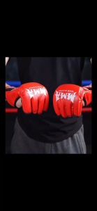 ANGTOP นวม MMA Gloves นวมชกมวย นวมเปิดนิ้ว ถุงมือชกมวย นวมชกมวยผู้ใหญ่ ฟองน้ำหนา 3 ซม นวม UFC