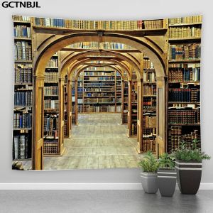VIKAMA Retro Thư Viện Phép Thuật Tấm Thảm Phong Cách Giả Tưởng Cổ Điển Châu Âu Phù Thủy Nghệ Thuật Cho Phòng Khách Nghiên Cứu Phòng Ngủ Trang Trí Nhà