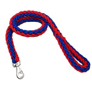 Durable Nylon Braided Large Dog Leash Traction Rope For Bulldog Rottweiler Hound Pets Walking Thick Hand Lead Accessories