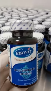 สาหร่ายสไปรูลิน่าสีน้ำเงินสกัด ตรา ไฮโซวิต 600 มก. 30 Veggie Capsules (แคปซูลพืช) Hisovit Blue Spirulina Extract