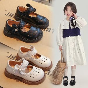 Girls Leather Casual Shoes Kids Spring New Arrival Anti-Slip Sole Princess shoes Fashionable Sports-Casual Flats Children shoes