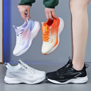 New Mens and Womens Flyknit Mesh Shoes Breathable Lightweight Running Non slip Sports Shoes Soft soled Square Dance Shoes Fitness Shoes