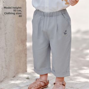 OAK FAMILY | Summer Tencel Linen Loose Straight Pants for Boys and Girls